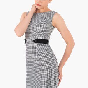 💼 Elegant Houndstooth Sheath Dress – Classic & Sophisticated 💼